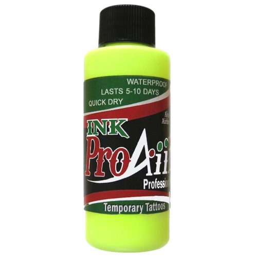 ProAiir Temp Tattoo Ink Flo Yellow 2OZ (INK FLO YELLOW 2OZ)